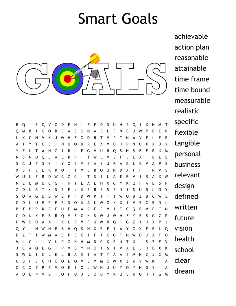 Goals Crossword WordMint