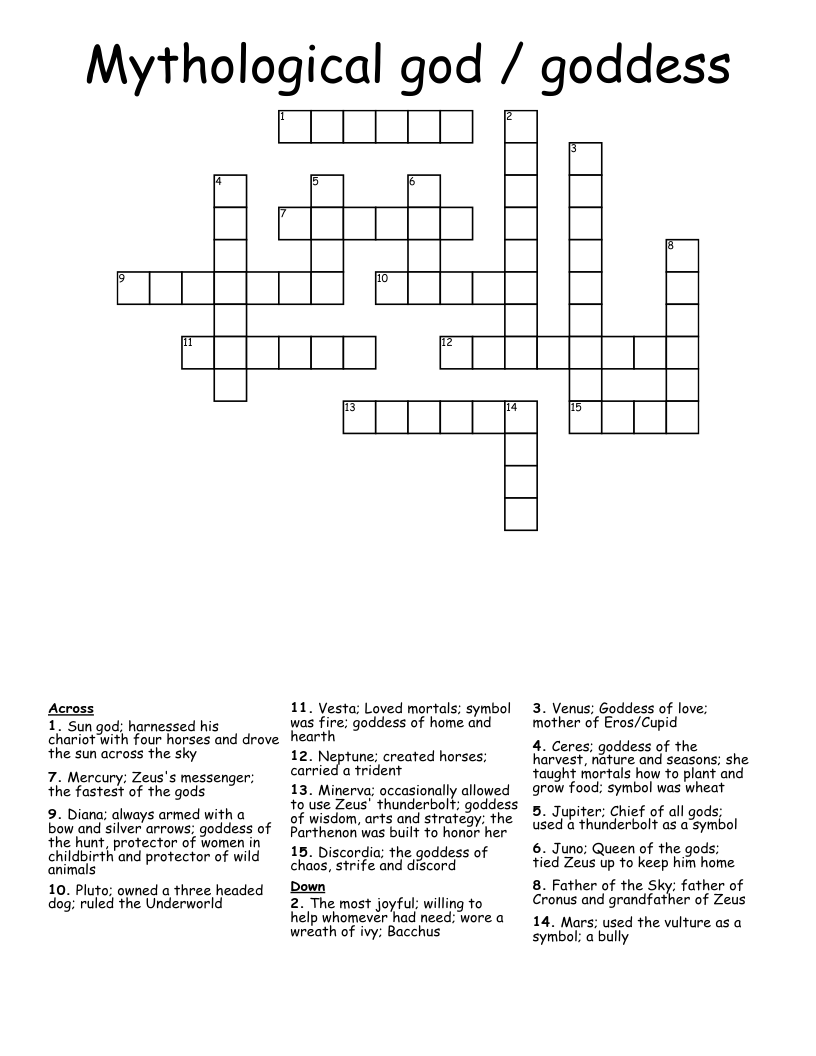 discord goddess crossword clue