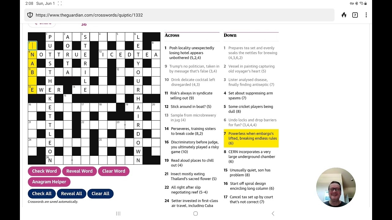 Guardian Quiptic Crossword No 1 332 YouTube Guardian Quiptic Crossword No 1 332 YouTube