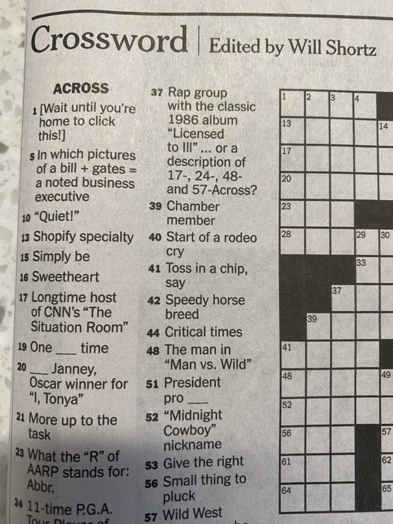 Guess Who s A Clue Today In The nytimes Crossword Puzzle Check Out 17 ACROSS Guess Who s A Clue Today In The nytimes Crossword Puzzle Check Out 17 ACROSS