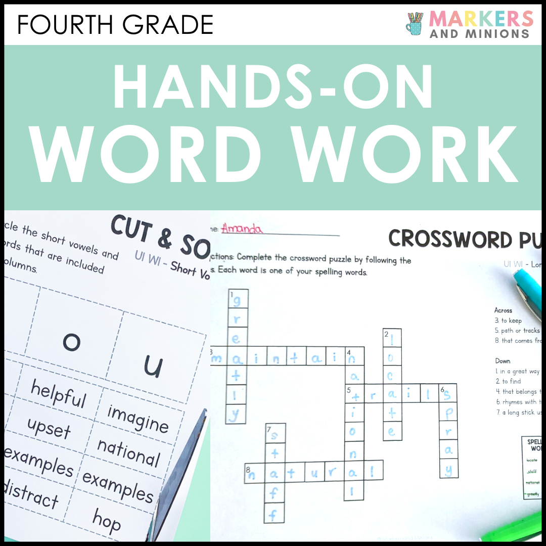 Hands On Word Work Activities Benchmark Advance Fourth Grade Unit 5 Markers Minions Hands On Word Work Activities Benchmark Advance Fourth Grade Unit 5 Markers Minions