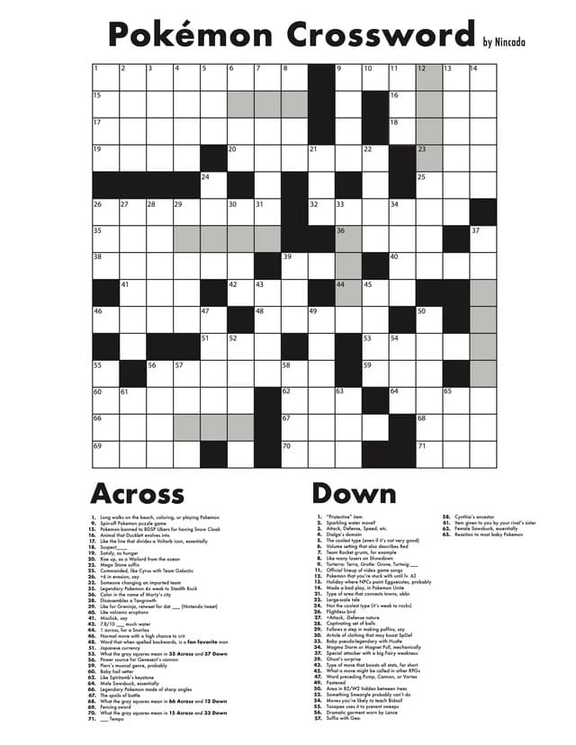 Hard Pokemon Crossword Puzzles Free Download And Print For You Hard Pokemon Crossword Puzzles Free Download And Print For You