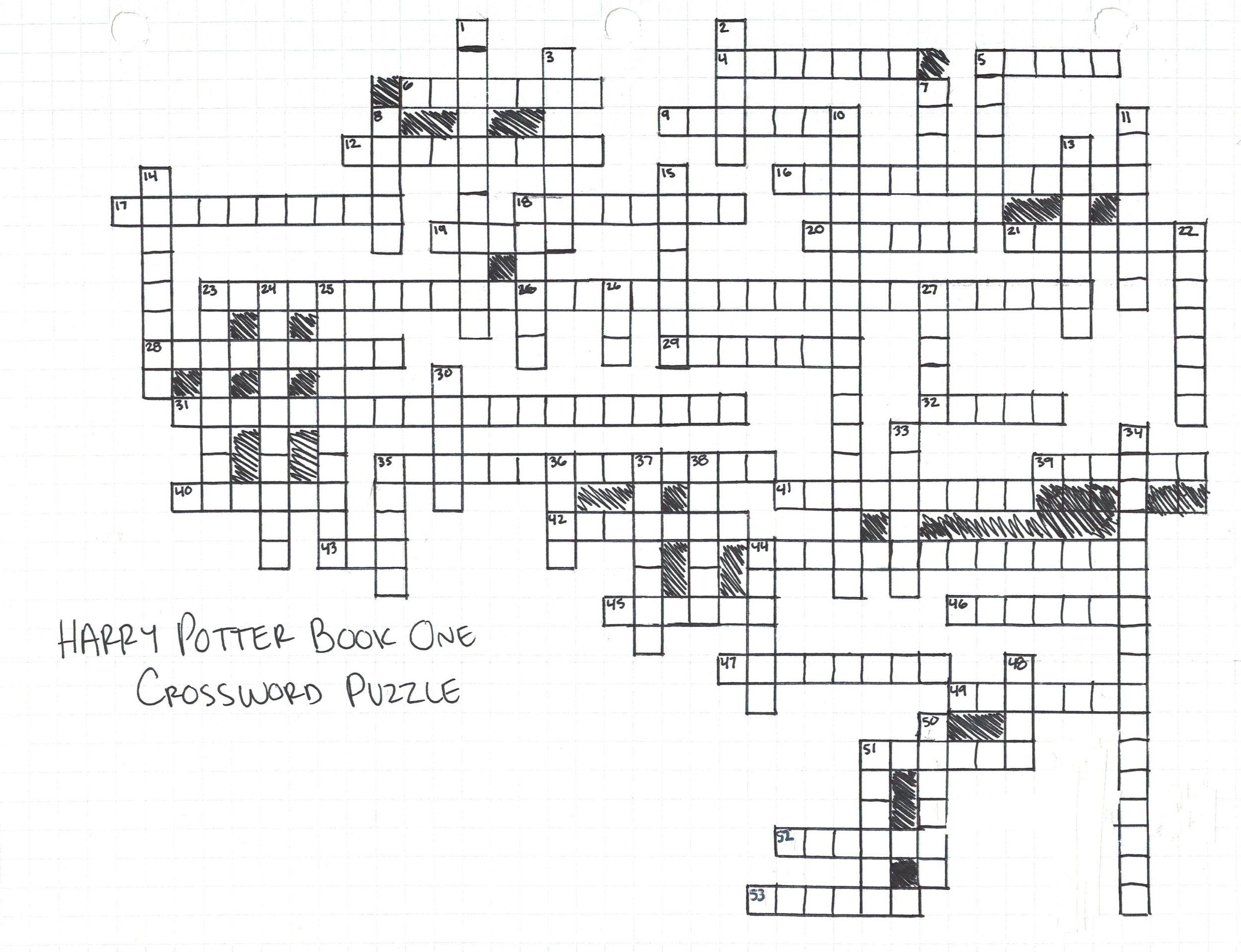 harry potter crossword harry potter crossword