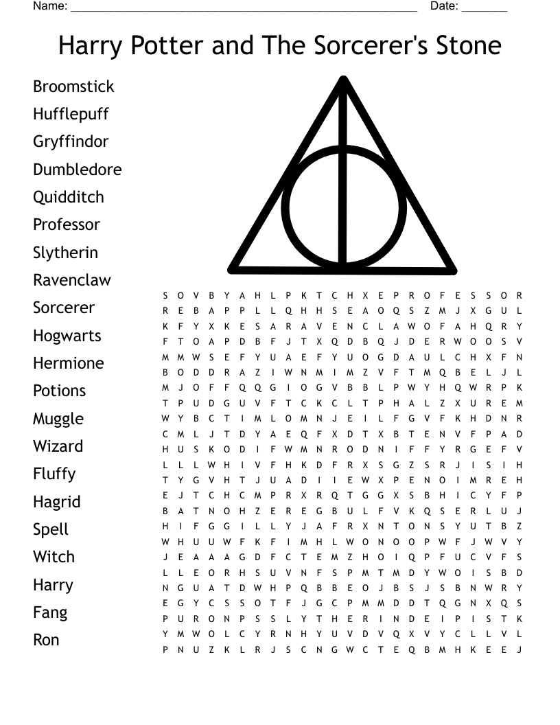 Harry Potter And The Sorcerer s Stone Crossword WordMint Harry Potter And The Sorcerer s Stone Crossword WordMint