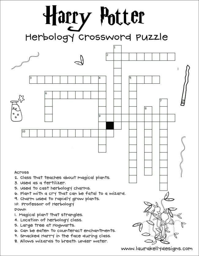 harry potter crossword puzzle harry potter crossword puzzle