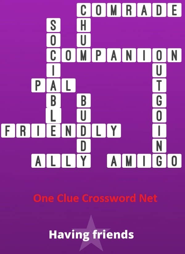 Having Friends Bonus Puzzle Get Answers For One Clue Crossword Now
