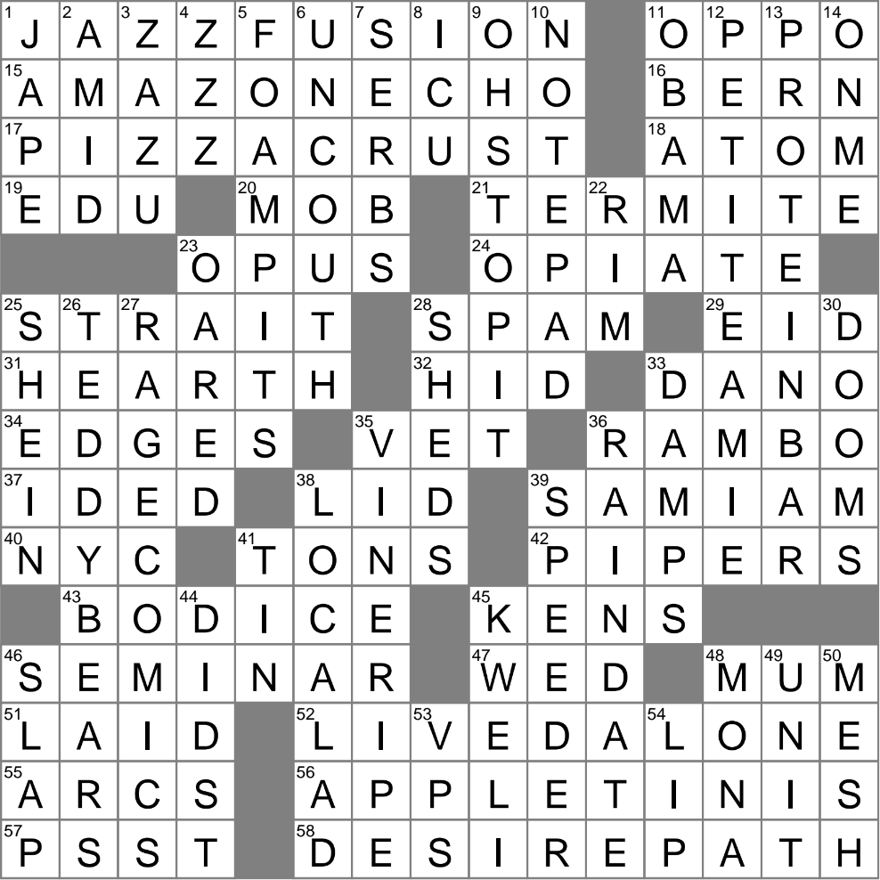 Hestia s Domain Crossword Clue Archives LAXCrossword