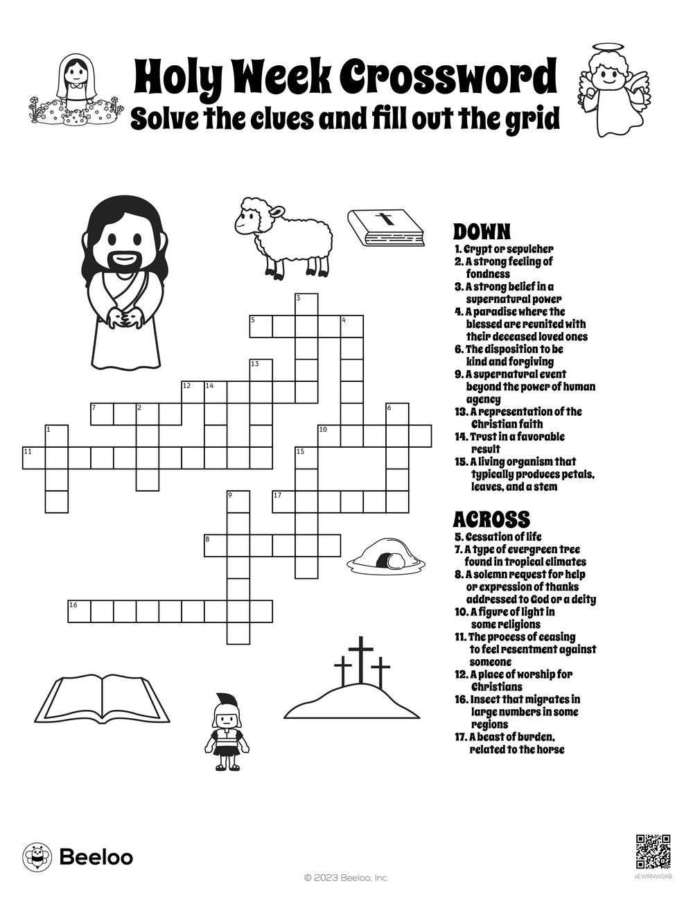 belief crossword clue