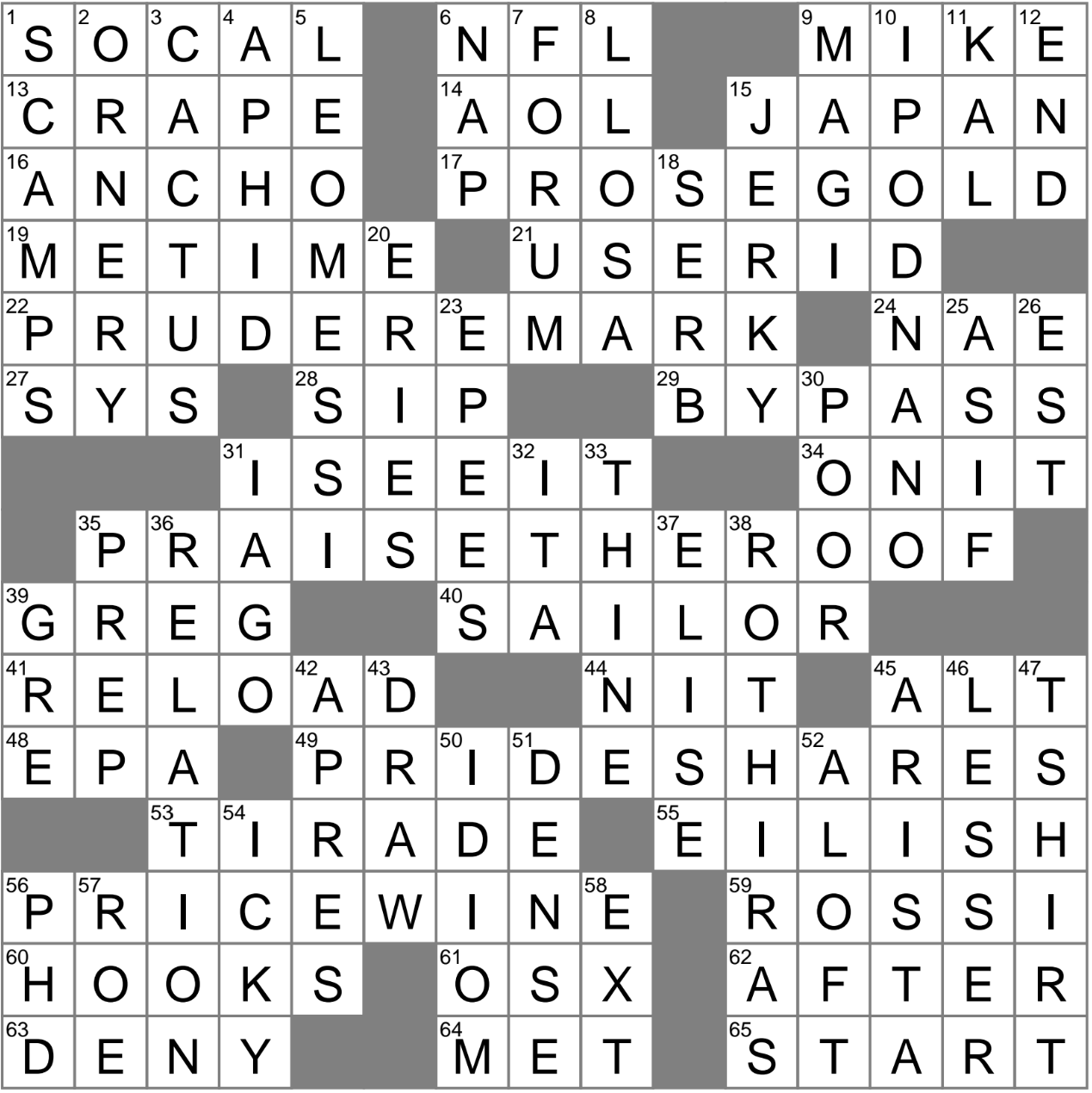 Home Of S D And The O C Crossword Clue Archives LAXCrossword
