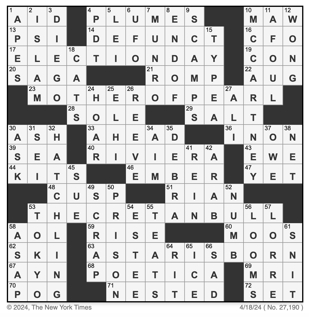 let go crossword clue