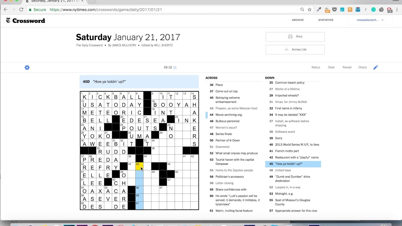 How I Mastered The Saturday NYT Crossword Puzzle In 31 Days By Max Deutsch Medium