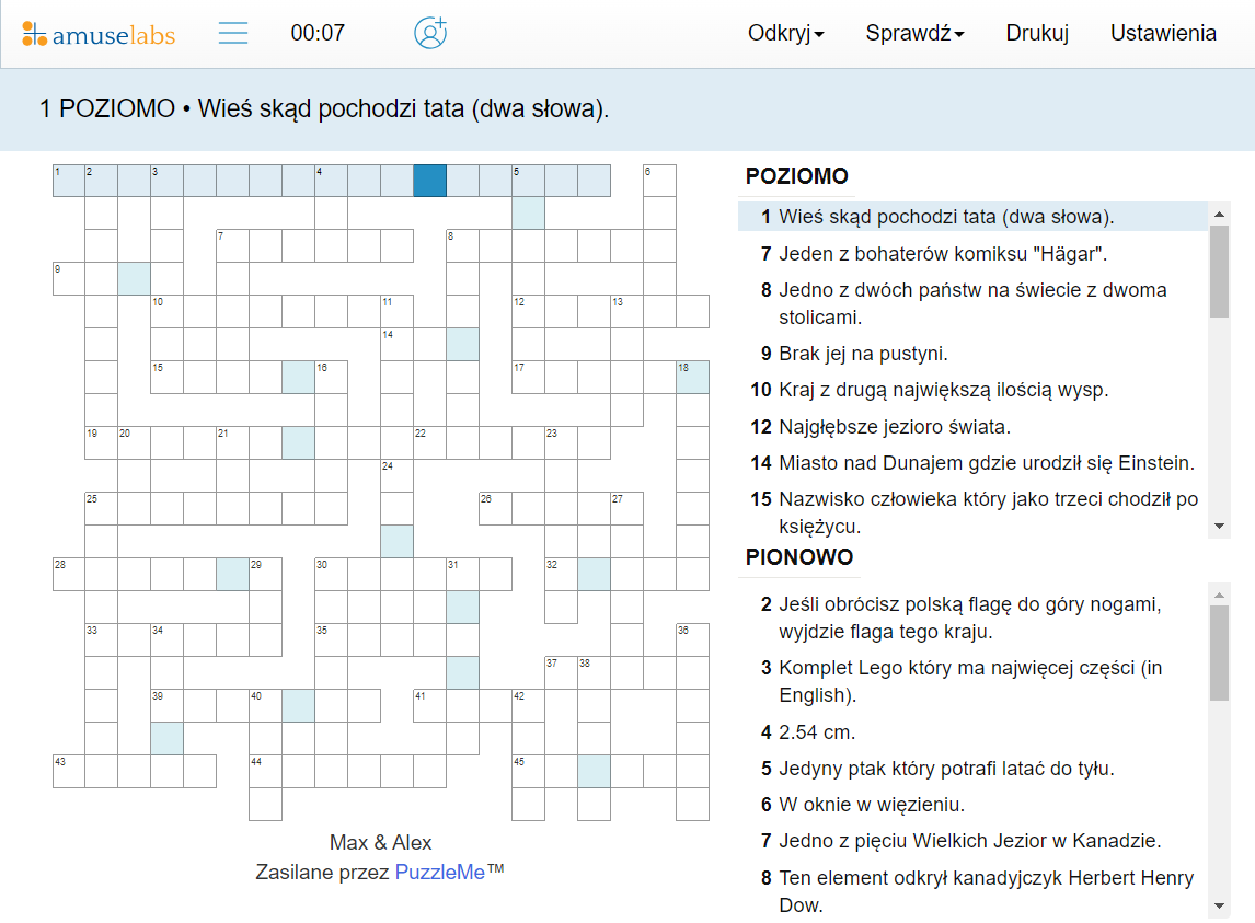 How To Create Polish Crossword Puzzles Amuse Labs Creators Of PuzzleMe