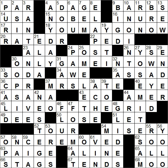 Ill tempered Looney Tunes Character Crossword Clue Archives 