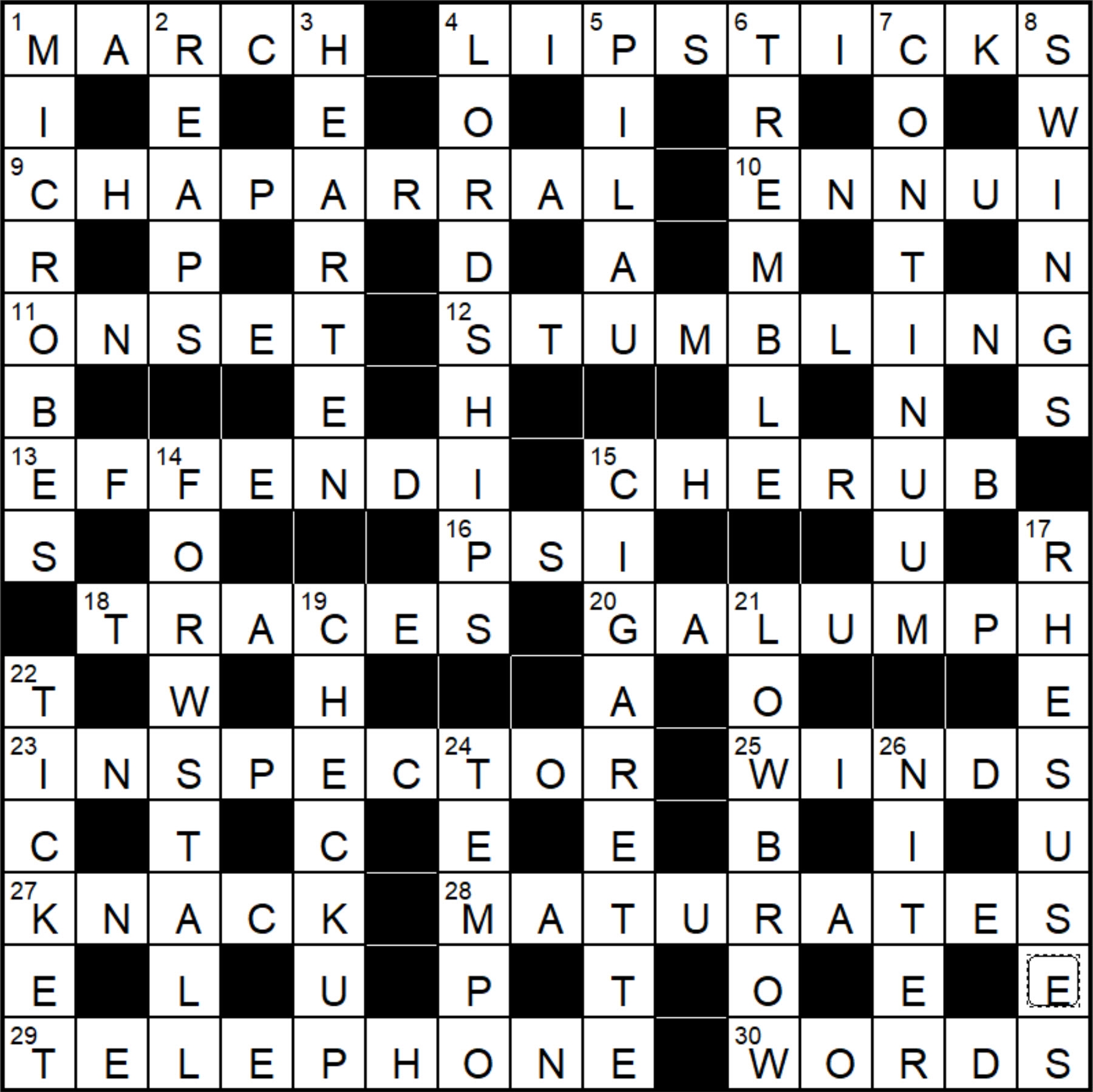 languor crossword clue