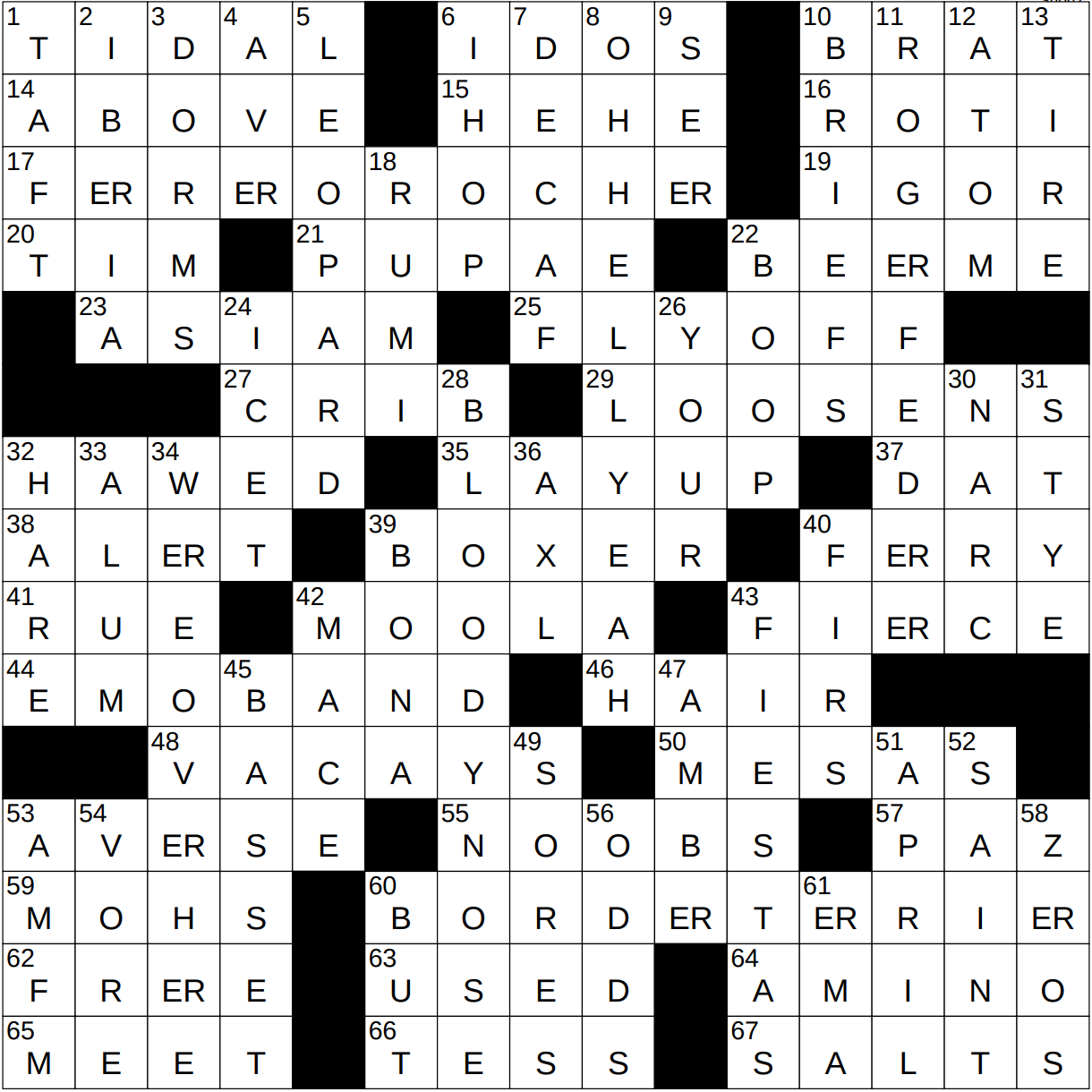 Indian Flatbread Crossword Puzzle Clue At Rebecca Hart Blog