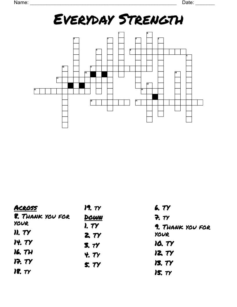 Inner Strength Crossword Clue