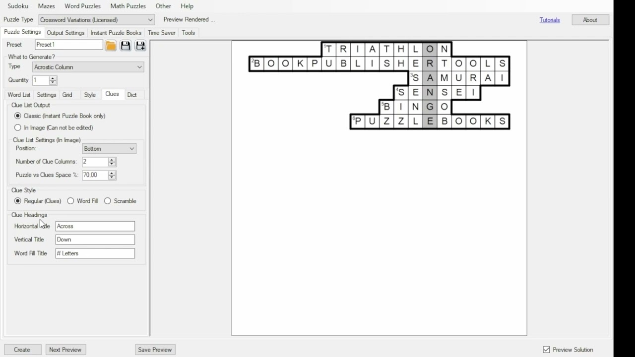 Introduction To The New Acrostic Column Module In Puzzle Maker Pro YouTube