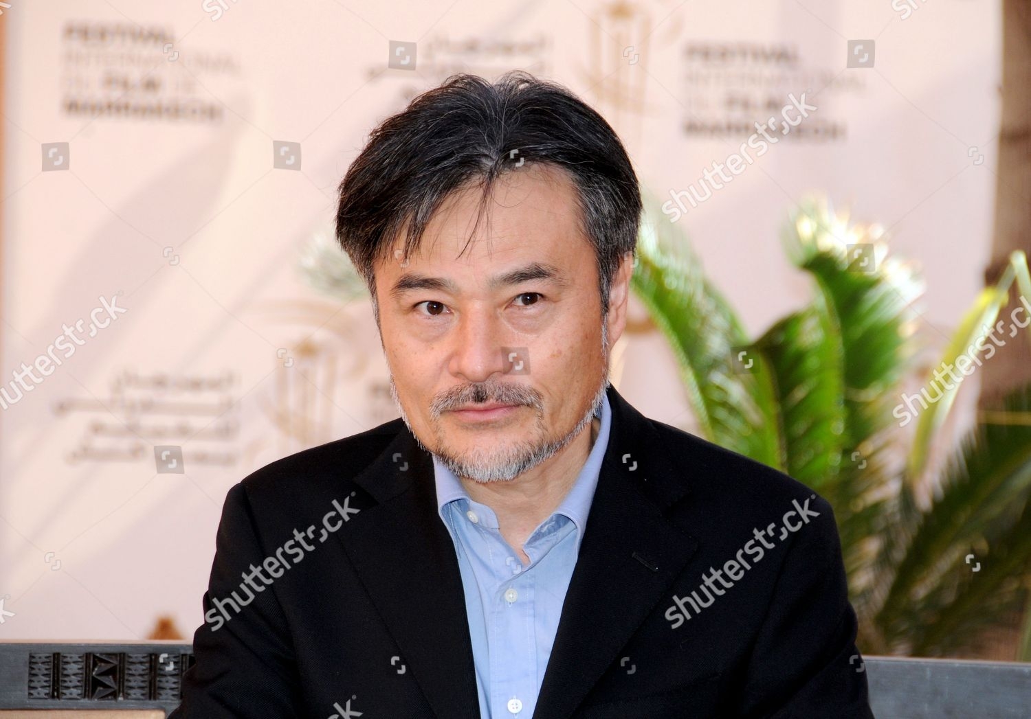 Japanese Director Kiyoshi Kurosawa Poses During Editorial Stock Photo 