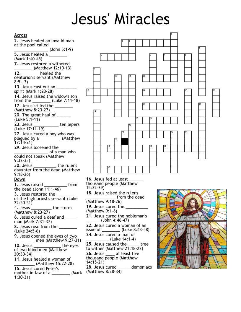 Jesus Model Of Compassion Crossword WordMint Jesus Model Of Compassion Crossword WordMint