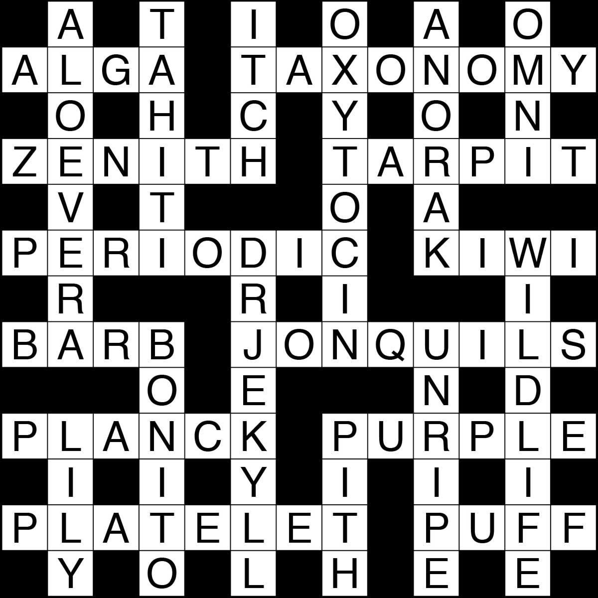 July 2018 TS Crossword Puzzle Answers The Scientist