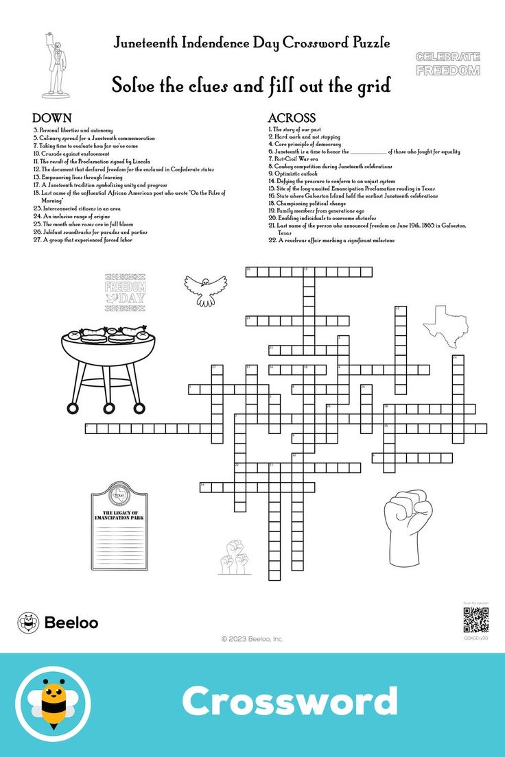 Juneteenth Indendence Day Crossword Puzzle Juneteenth Indendence Day Crossword Puzzle