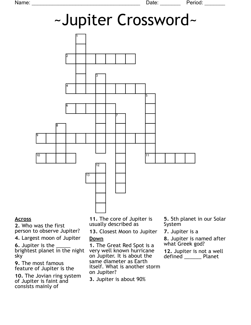 Jupiter Crossword WordMint Jupiter Crossword WordMint