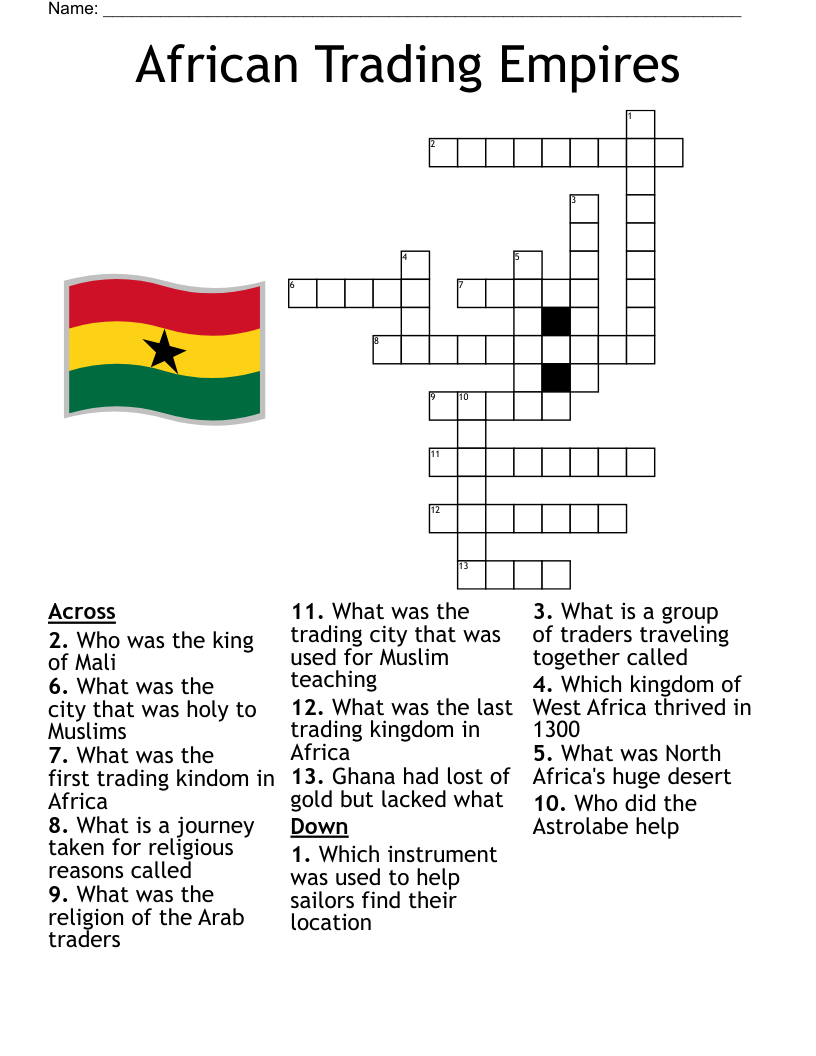 Kingdom Of Ghana Crossword WordMint Kingdom Of Ghana Crossword WordMint