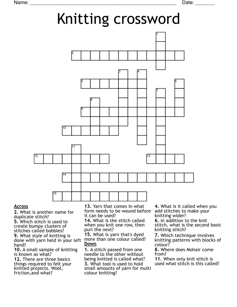 ball of yarn crossword clue