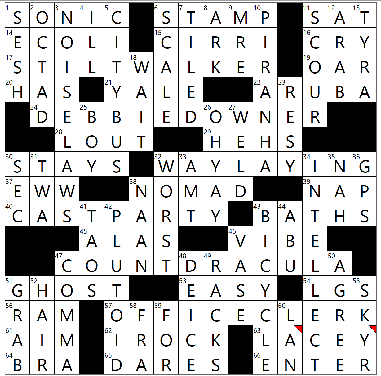L A Times Crossword Corner Thursday November 13 2025 Stella Zawistowski