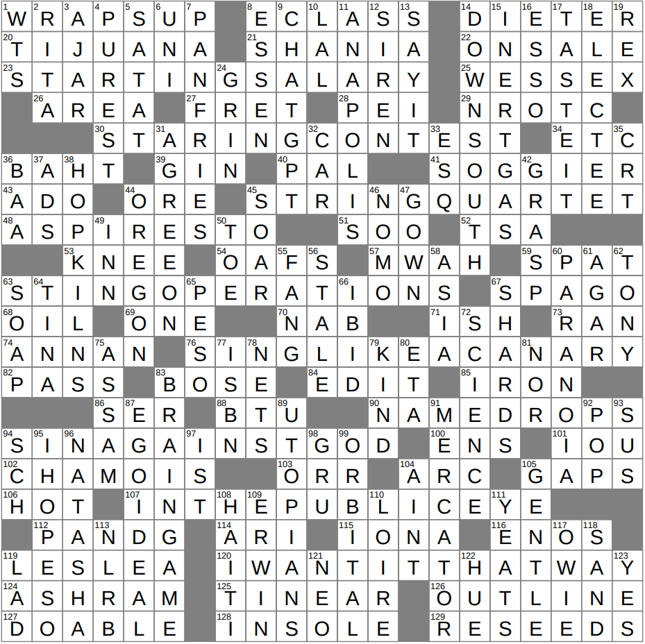 LA Times Crossword 18 Jan 26 Sunday LAXCrossword
