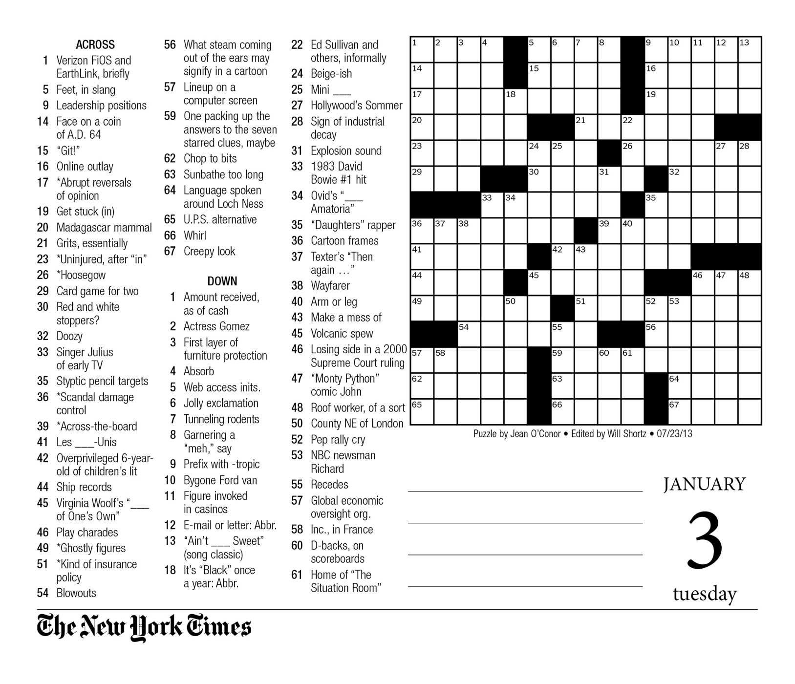 La Times Crossword Puzzle Free Daily Crossword Printable
