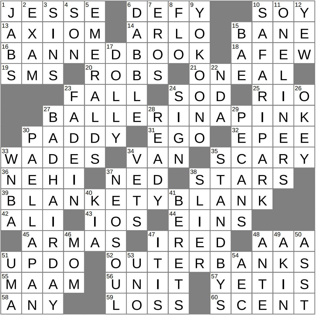 from way back when crossword clue