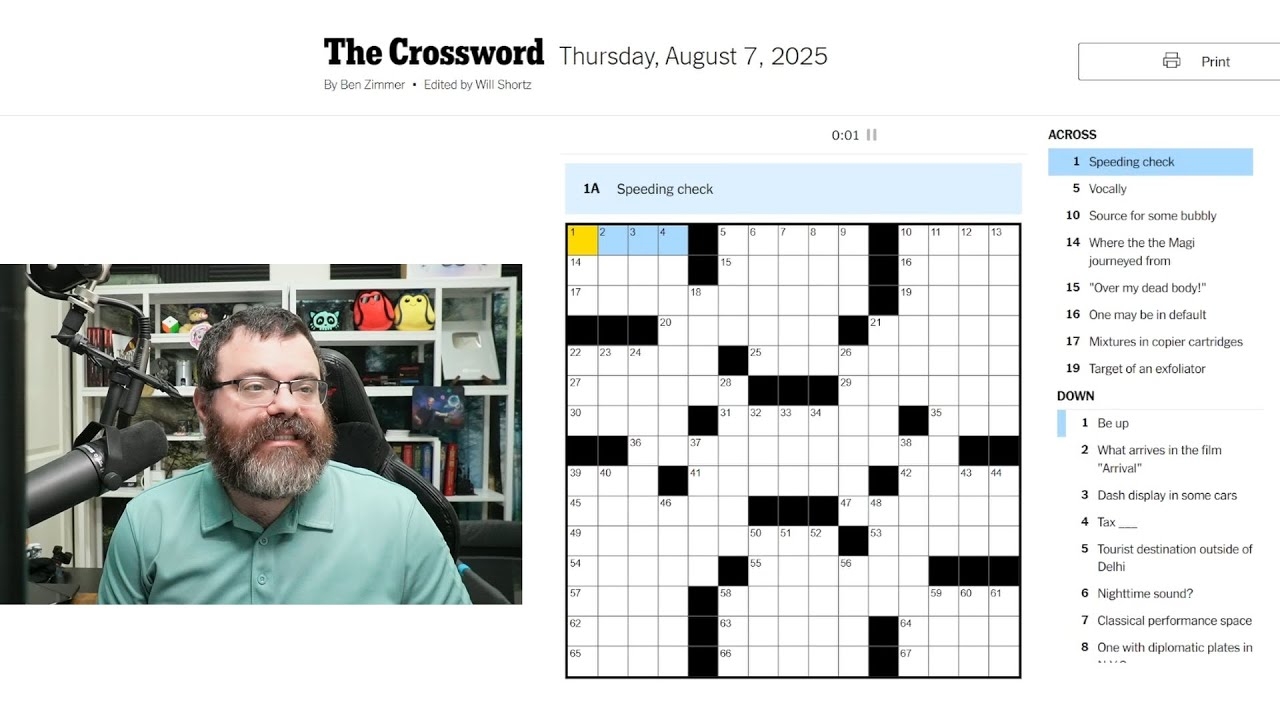 Learning Crossword Week 64 NYT Crossword Thursday Aug 7th 2025 YouTube
