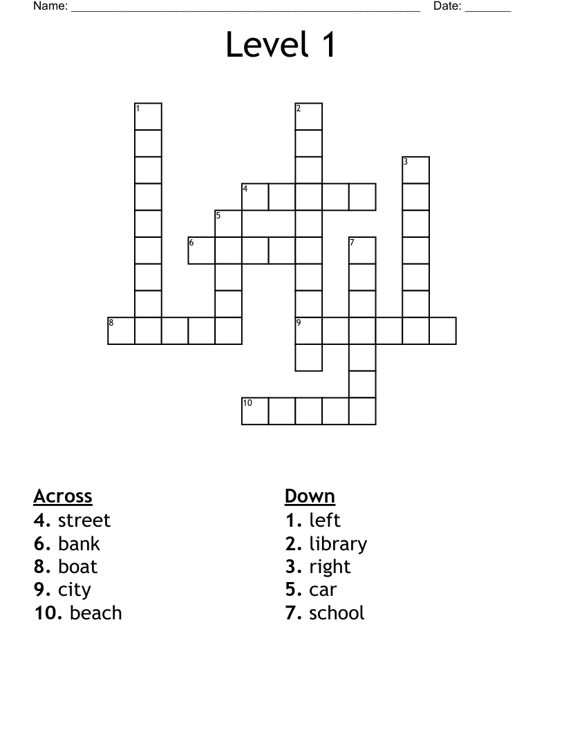 Level 1 Crossword WordMint