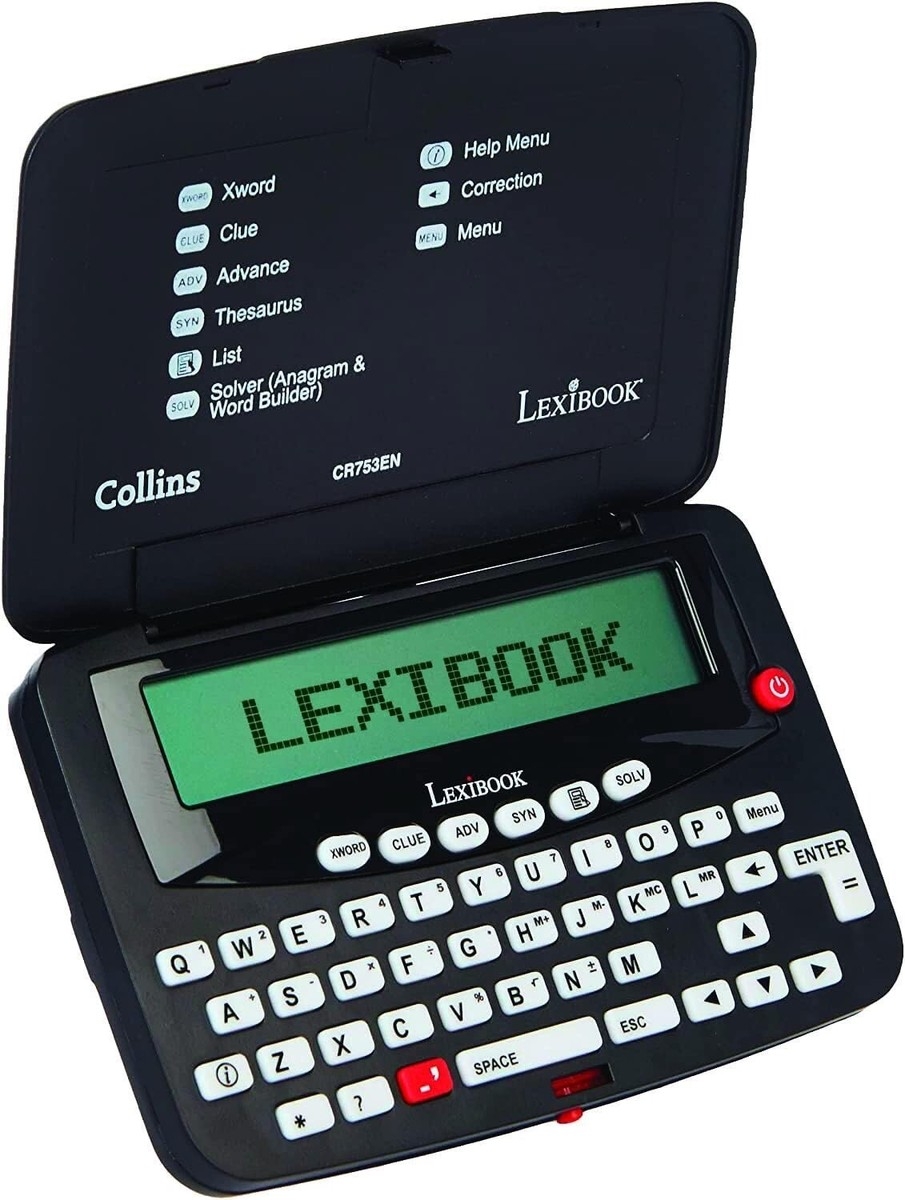 LEXIBOOK Collins Bradfords Electronic CROSSWORD Solver Spellcheck Games CR753EN EBay UK
