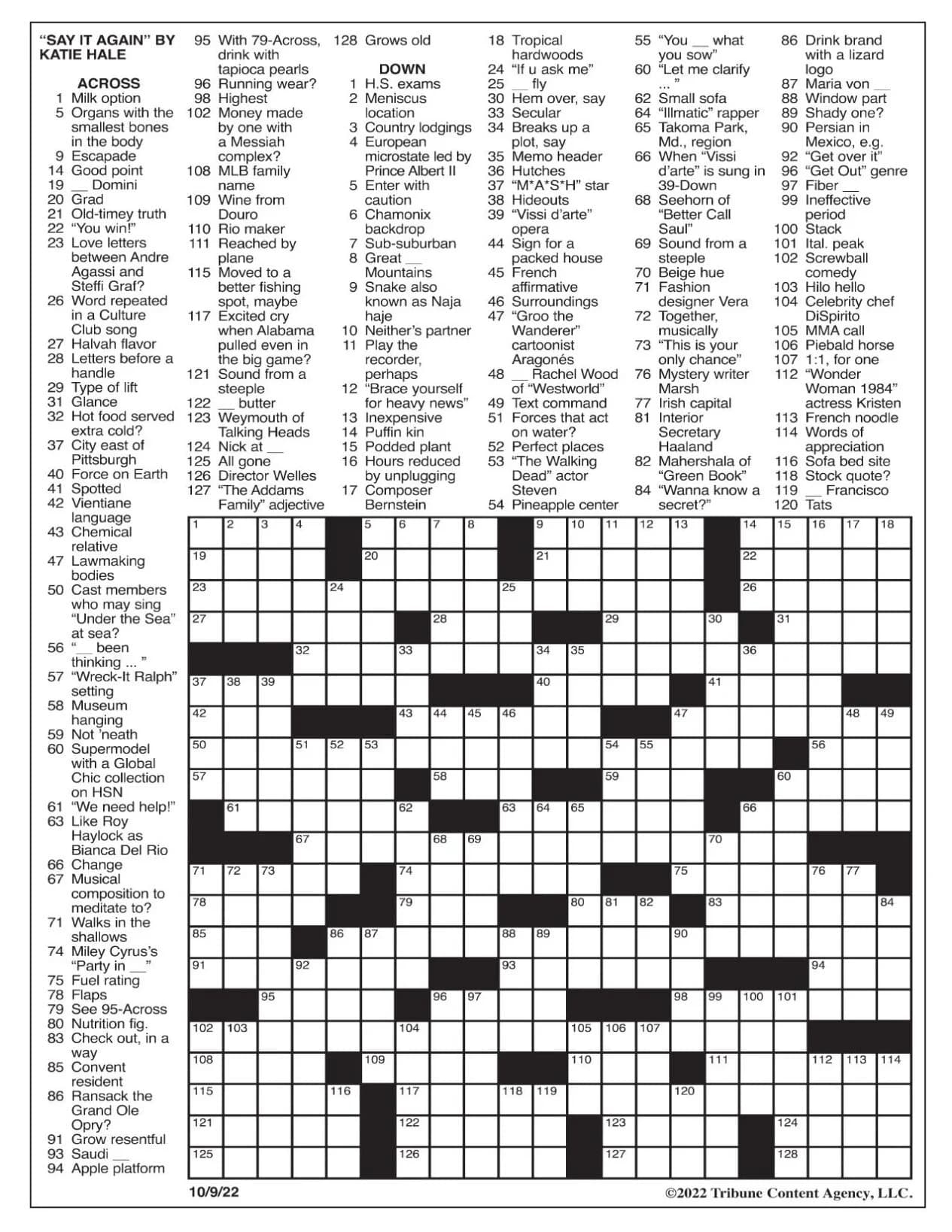 los angeles times sunday crossword puzzles