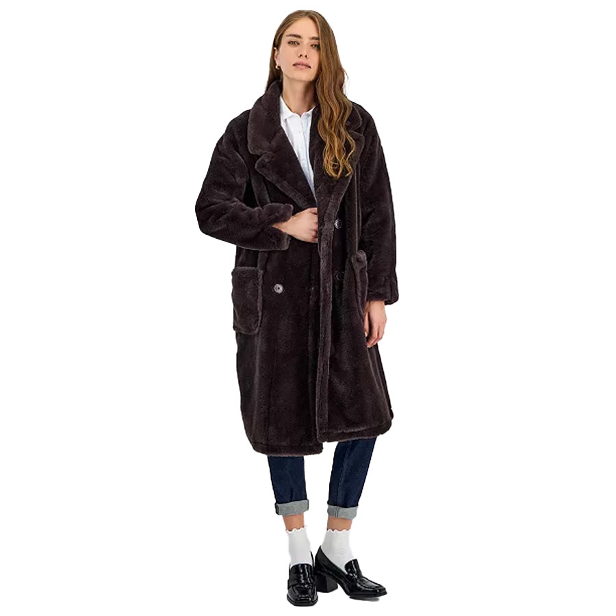 Macy s Jou Jou Faux Fur Double Breasted Coat Is A Must Have Parade