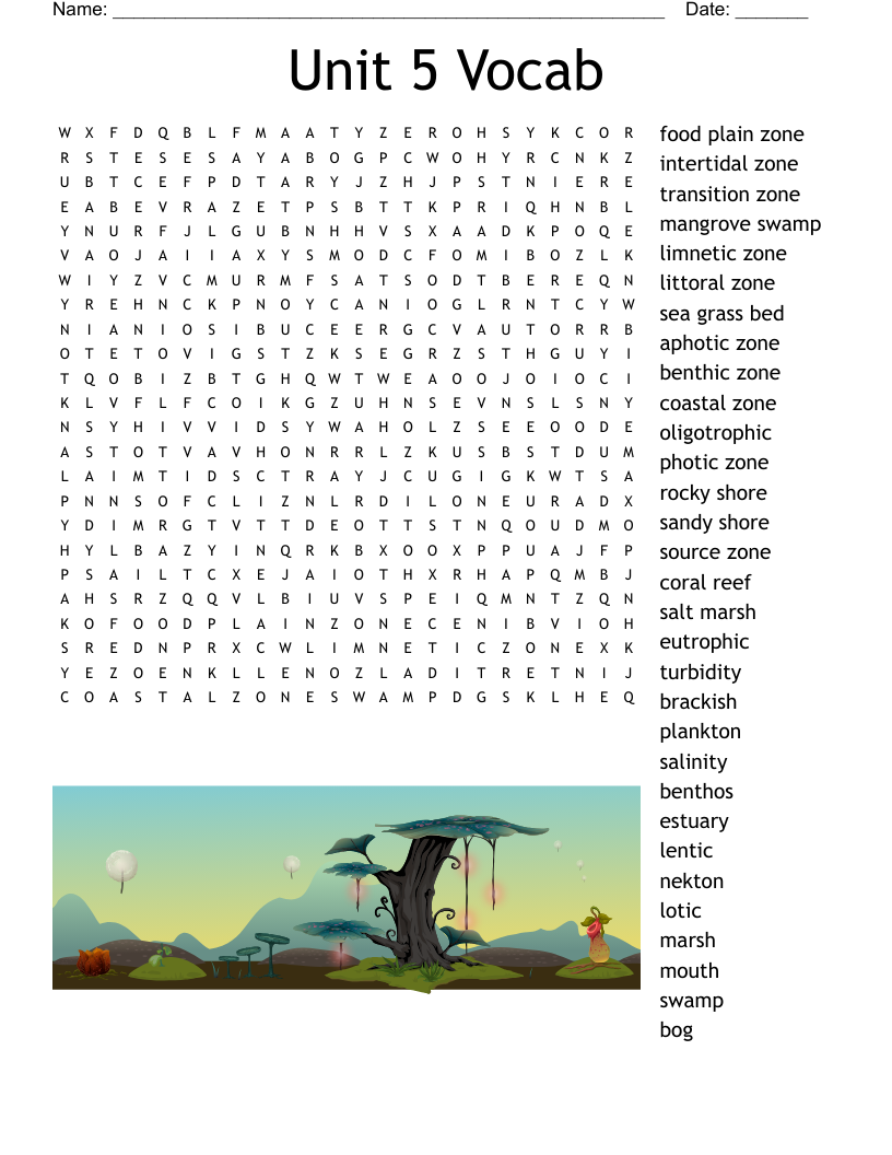 Mangrove Swamp Crossword WordMint