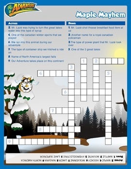 Maple Mayhem Crossword Puzzle By Adventure To Fitness TpT Maple Mayhem Crossword Puzzle By Adventure To Fitness TpT