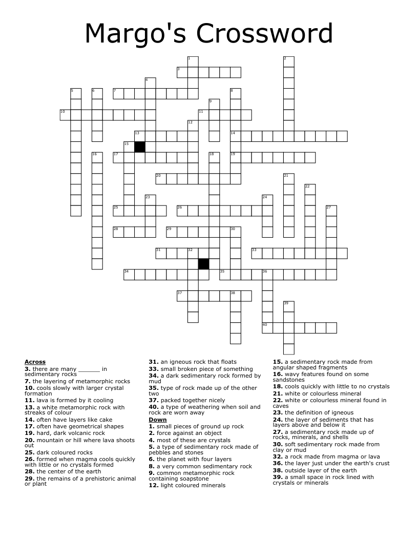 Margo s Crossword WordMint