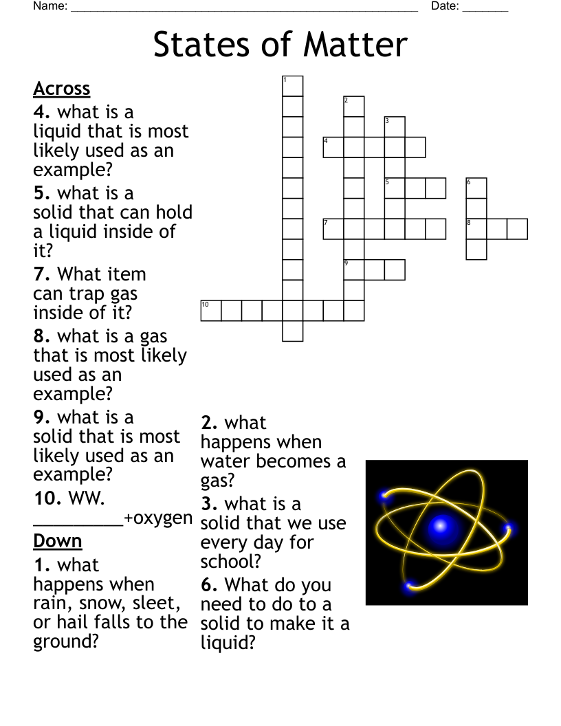 Matter In Our Surroundings Crossword WordMint