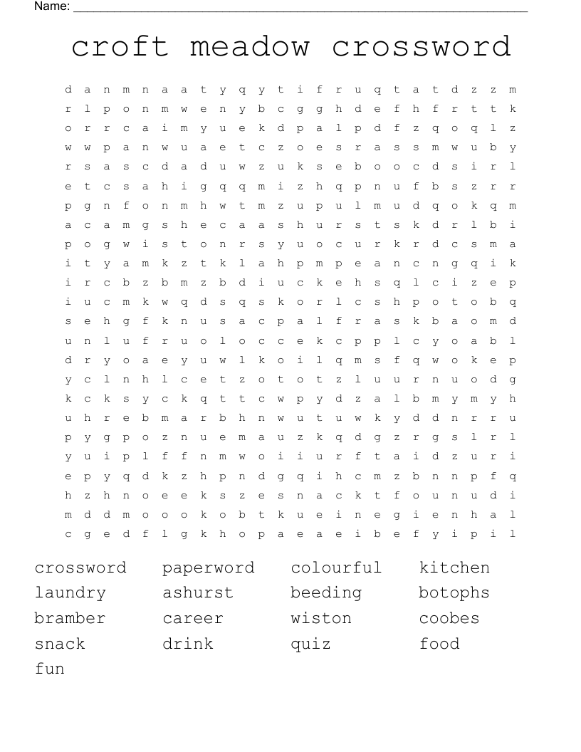 Meadow Crossword Clue 3 Letters Letters