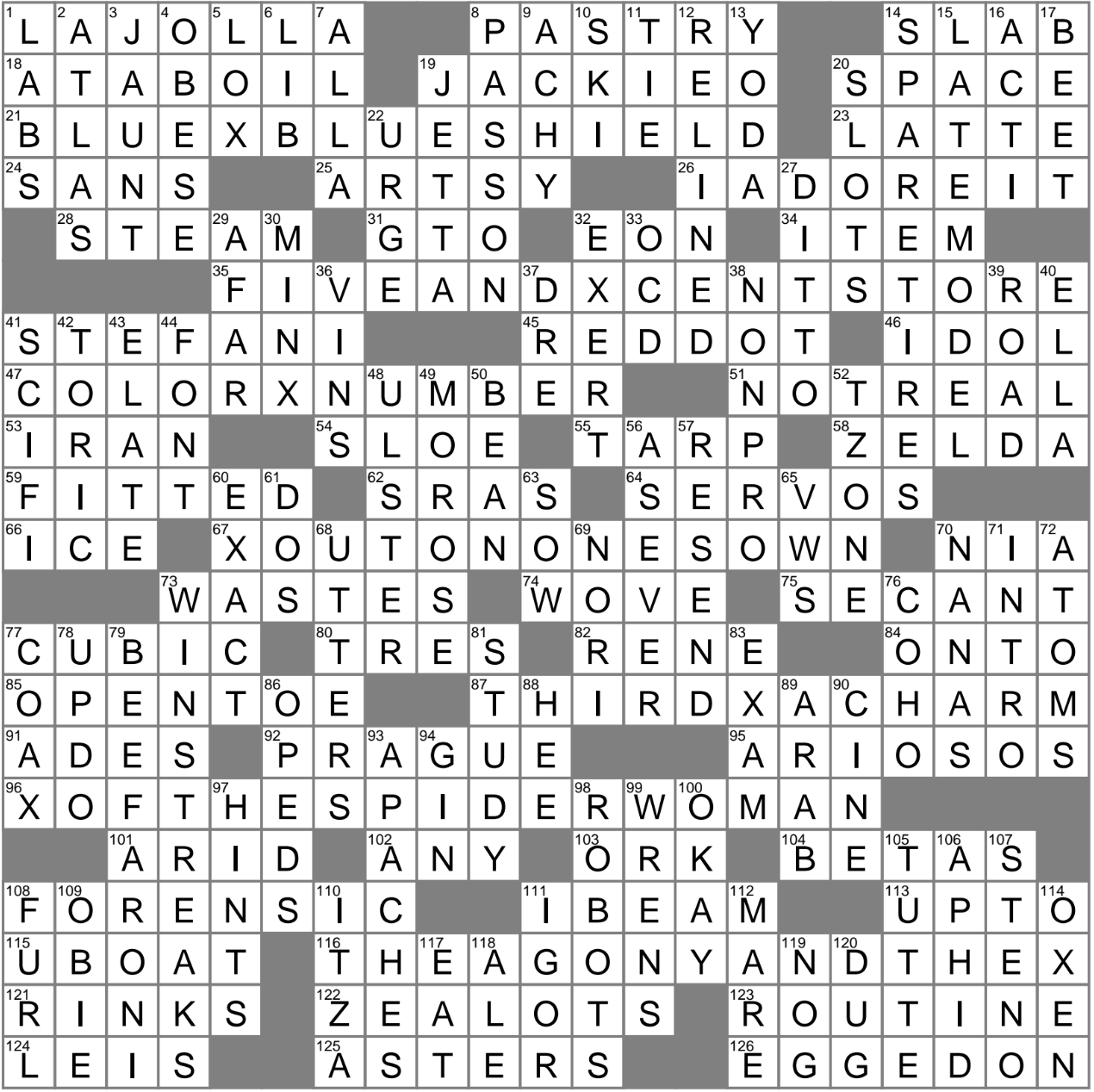 Melodic Passages Crossword Clue Archives LAXCrossword