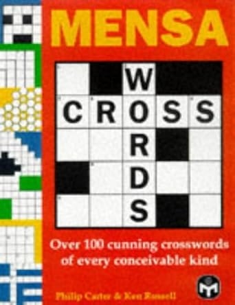 Mensa Crossword Puzzles Crossword Philip J Carter 9781858684475 Mensa Crossword Puzzles Crossword Philip J Carter 9781858684475