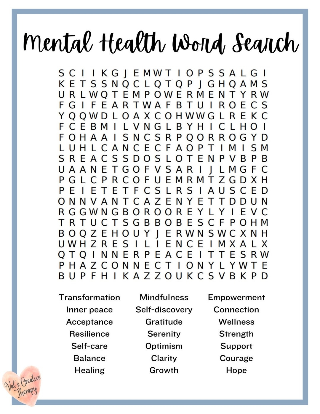 Mental Health Crossword Calming Crossword Puzzle Feel Good Puzzle Etsy New Zealand Mental Health Crossword Calming Crossword Puzzle Feel Good Puzzle Etsy New Zealand