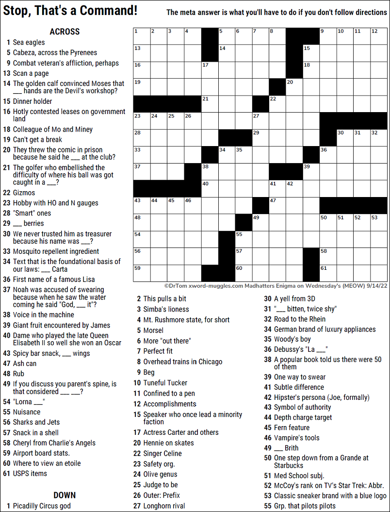 faction crossword clue