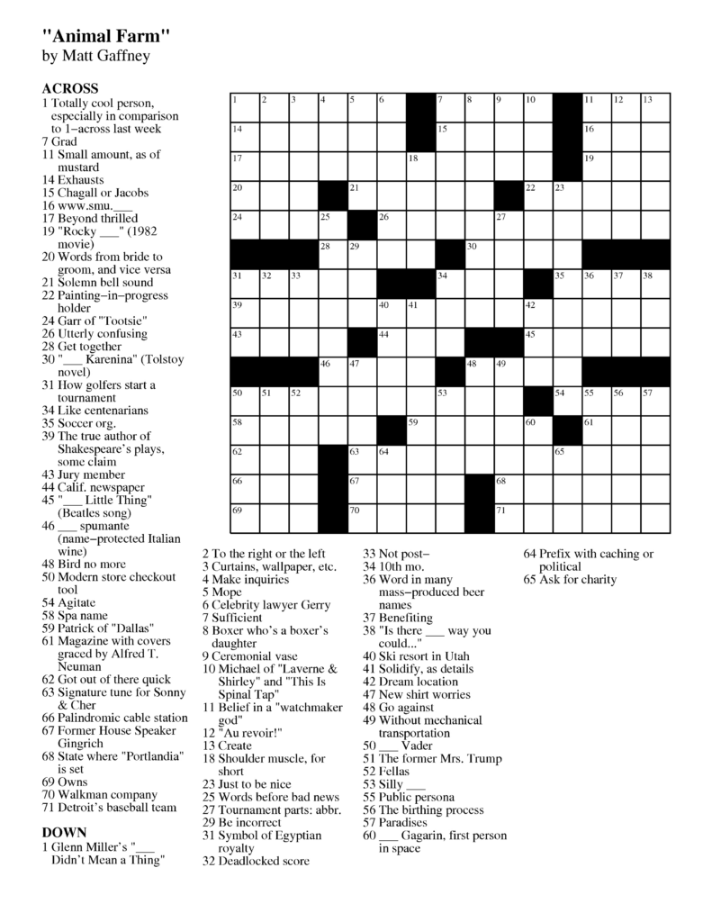 Merl Reagle Sunday Crossword Printable The Ultimate Brain Teaser Merl Reagle Sunday Crossword Printable The Ultimate Brain Teaser