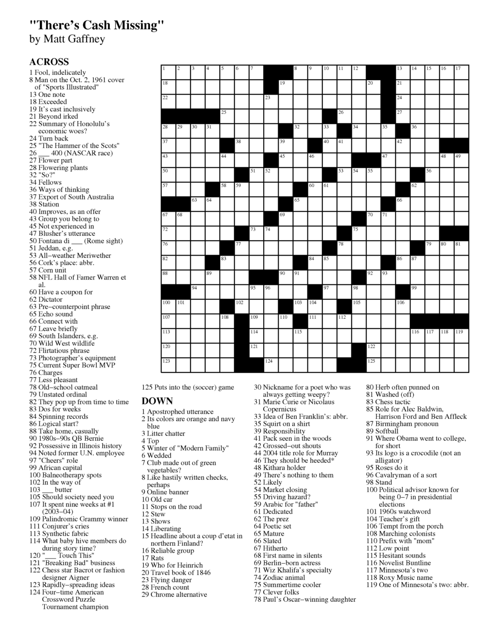 Merl Reagle Sunday Crossword Puzzle Free Printable Crossword Merl Reagle Sunday Crossword Puzzle Free Printable Crossword