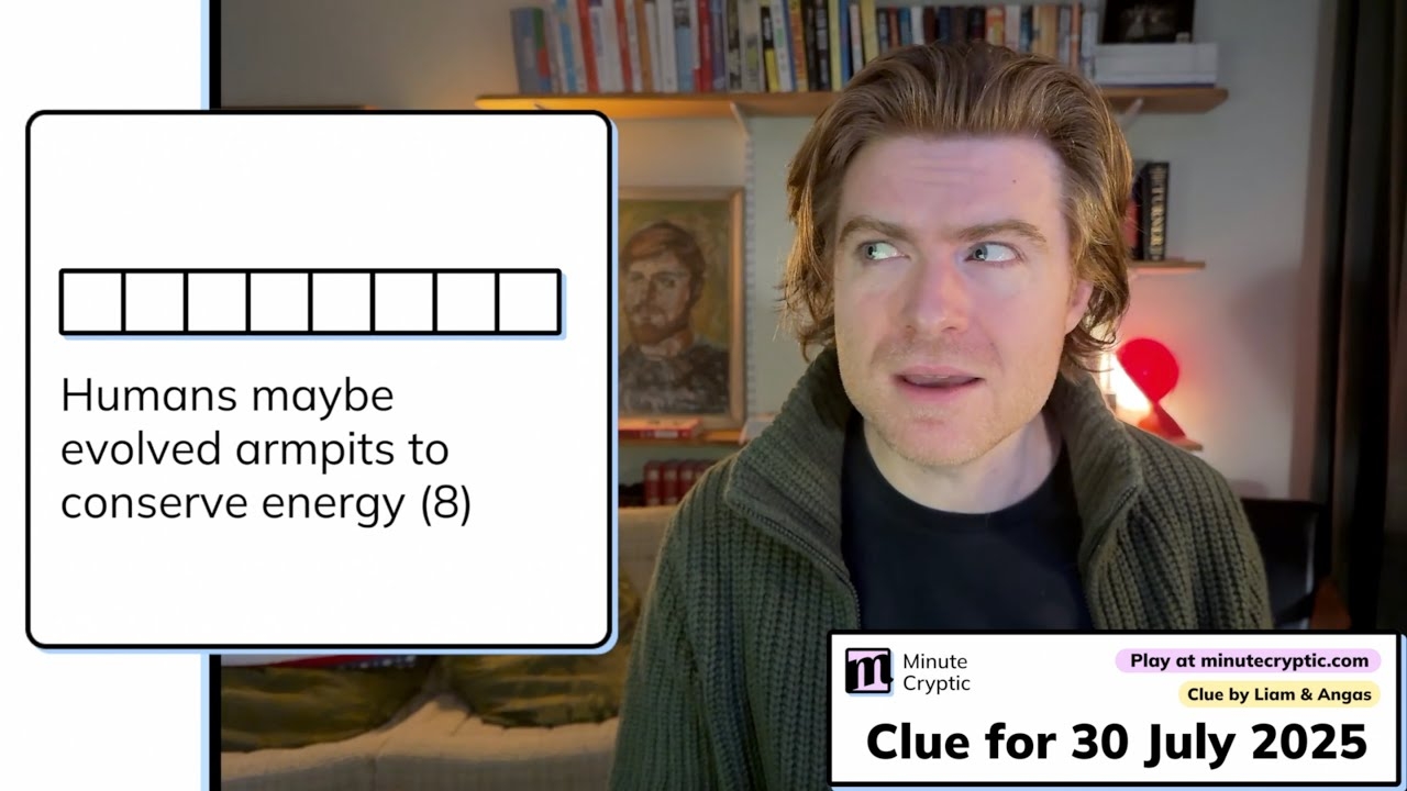 Minute Cryptic Clue 400 Humans Maybe Evolved Armpits To Conserve Energy 8 YouTube