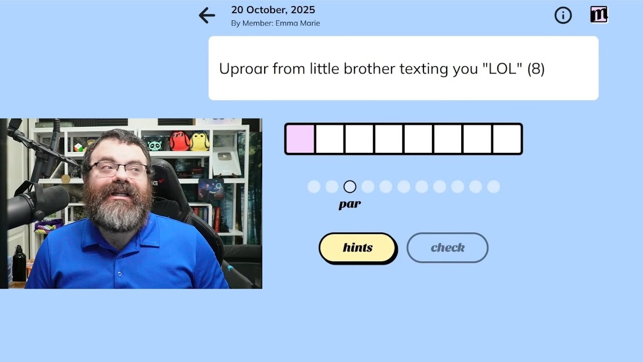 Minute Cryptic Oct 20th 2025 wordgames crypticcrossword crossword YouTube